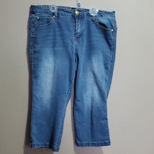 Celebrity Gold Women's Blue Jean Capris Size 14